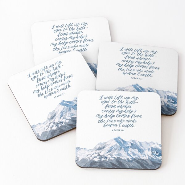 Item preview, Mountains with bible lettering  designed and sold by floweringwords.