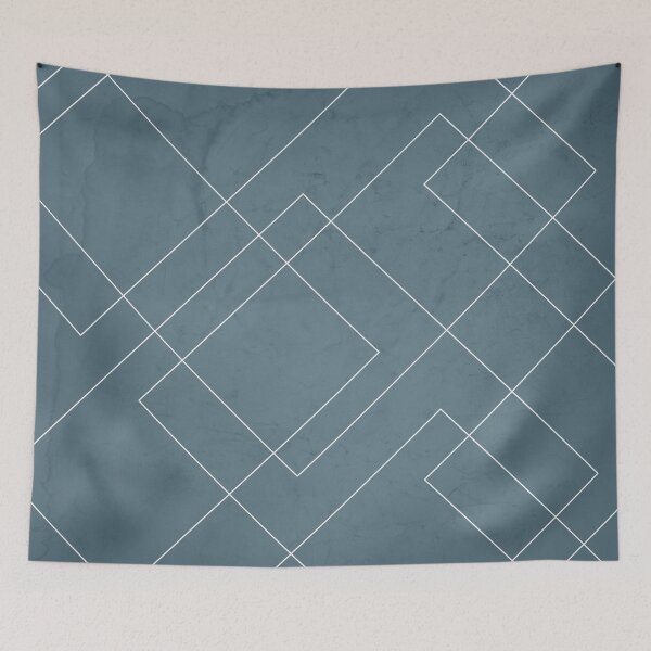 Item preview, Overlapping Diamond Lines on Teal designed and sold by simplydesignart.