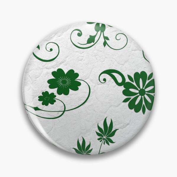 Aperçu de l'œuvre tourbillons fleuris vert foncé créée et vendue par ESSjLAY.