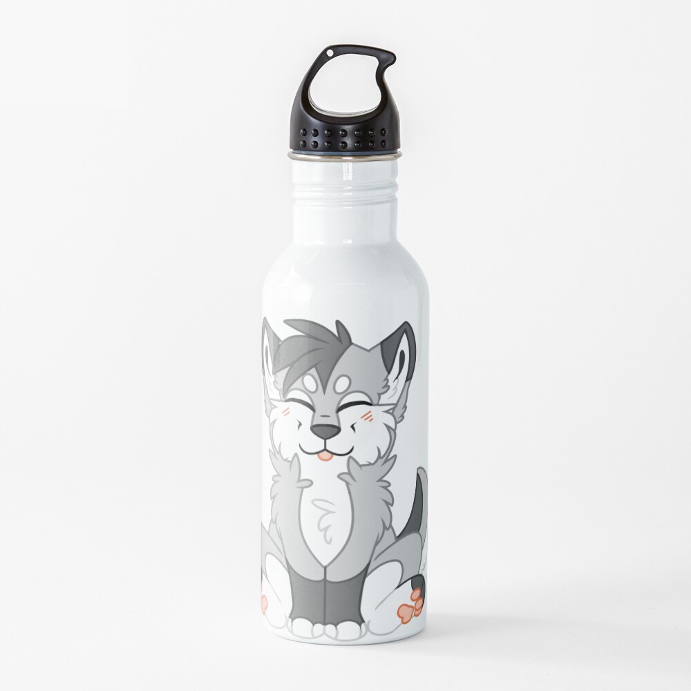 Cute Chibi Wolf Water Bottle