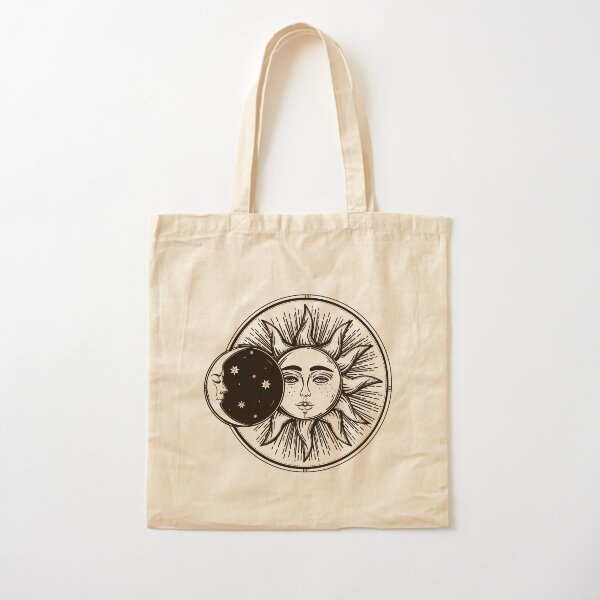 Sun And Moon | Hippie Decor Cotton Tote Bag