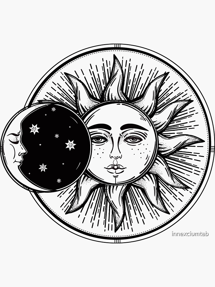 Boho Moon Sticker Decal Bohemian Style Chic Retro Hippie
