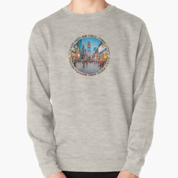 Times Square Sparkle (badge on white) Pullover Sweatshirt