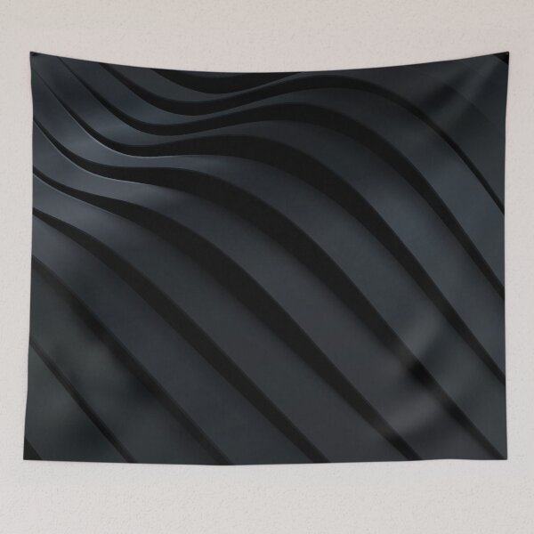 Item preview, Black 3D Wavy Papercut designed and sold by Vector Scout Lab.