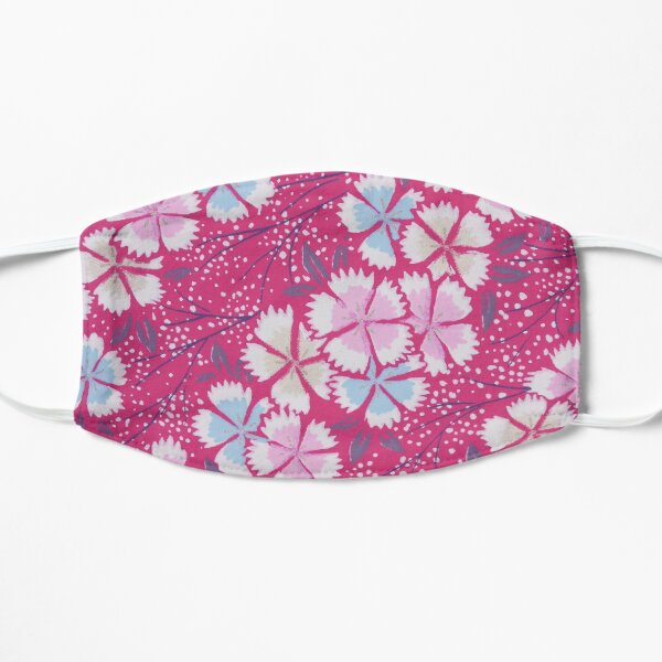 Hipster 60's Floral Print Fabric Mask