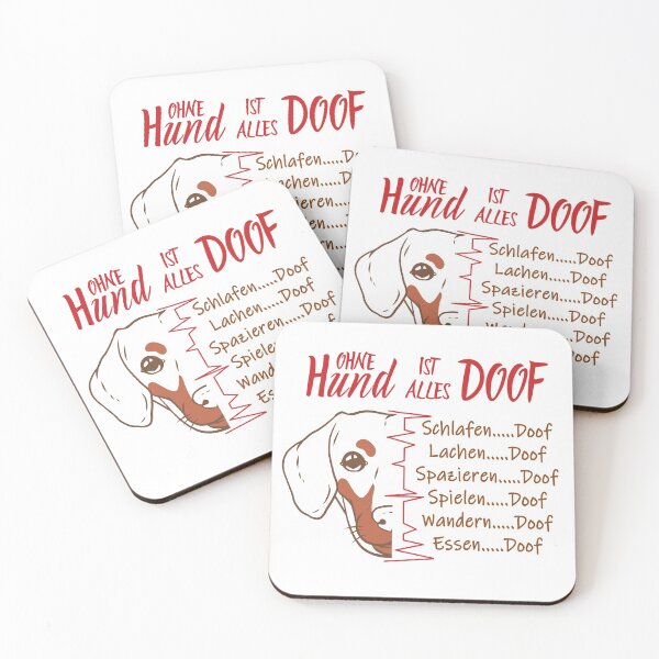 Artikelvorschau, Ohne Hund ist alles Doof I Hunde Geschenkidee entworfen und verkauft von SiRaGeckoDesign.