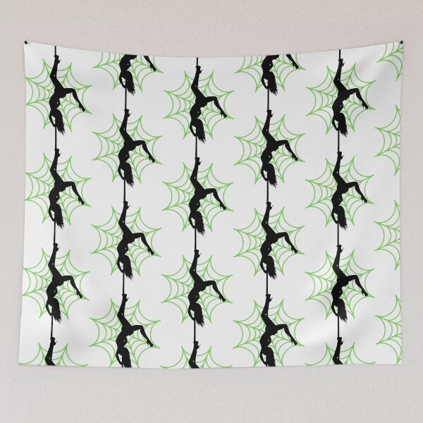 Aperçu de l'œuvre Toile d'araignée d'Halloween Pole Dancer Vert créée et vendue par PoleUnicorn.
