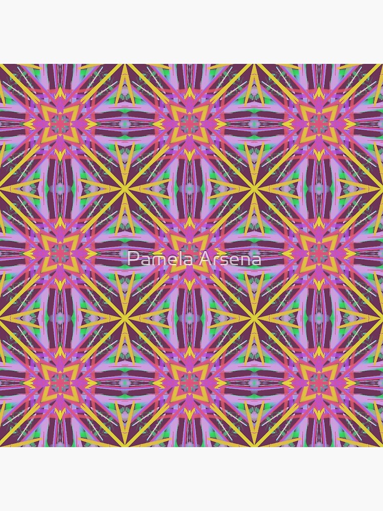 Psychedelic Geometric Fabric Print by xpressio