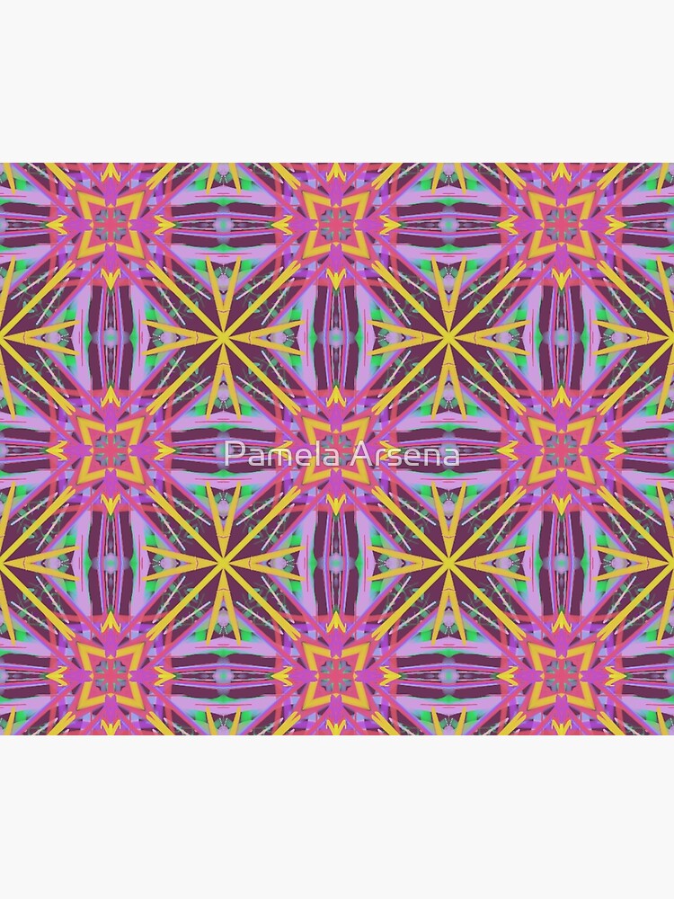 Psychedelic Geometric Fabric Print by xpressio
