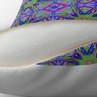 Alternate view of Psychedelic Mandala Kaleidoscope Fabric Print Throw Pillow
