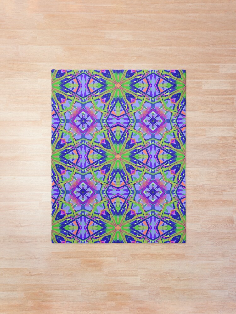 Alternate view of Psychedelic Mandala Kaleidoscope Fabric Print Comforter