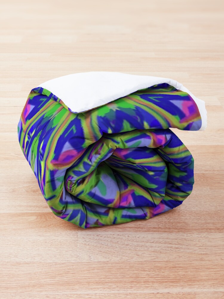 Alternate view of Psychedelic Mandala Kaleidoscope Fabric Print Comforter
