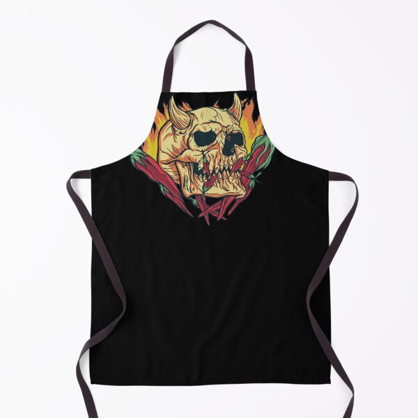 Item preview, Hot chilli demon skull face mask skull designed and sold by SiRaGeckoDesign.