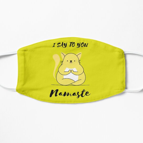 Yoga Cat Namaste Flat Mask