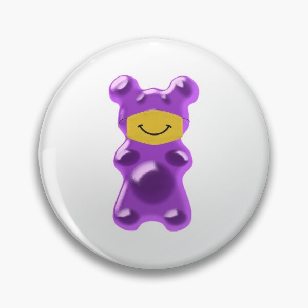 Aperçu de l'œuvre Ours gommeux violet portant un masque créée et vendue par Aaronsb.