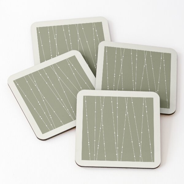 Item preview, Contemporary Intersecting Vertical Lines in Sage Green designed and sold by simplydesignart.