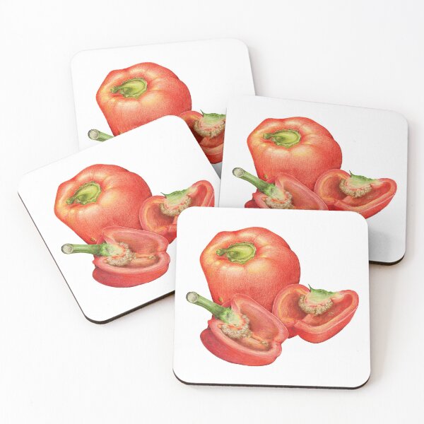 Item preview, Cute sweet red pepper with halves designed and sold by AsyaTury.