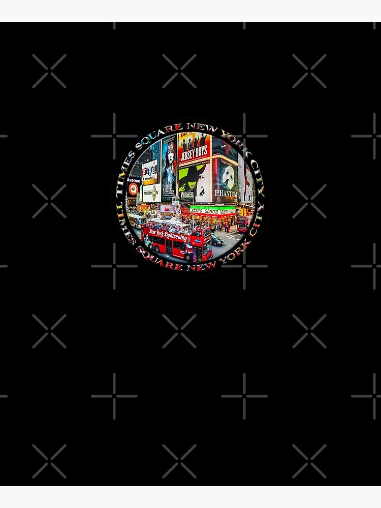 Times Square New York City Badge Emblem (on black) by RayW