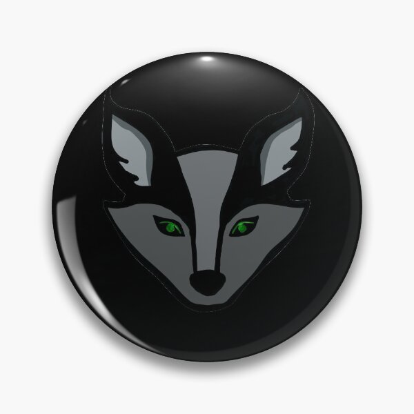 Item preview, GREY FOX - Green Eyes (Black Background) designed and sold by Sustainably Wylde.