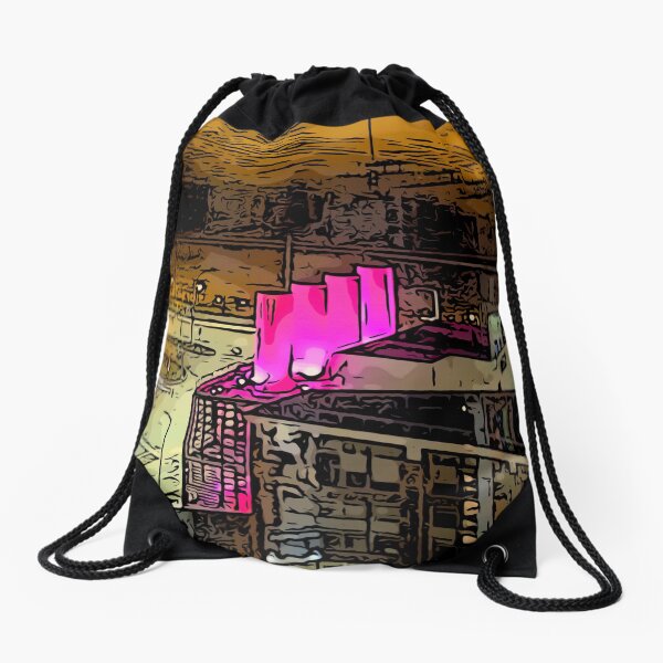 Smoke Stack Drawstring Bag