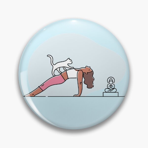 Item preview, YOGA PRACTICE WITH CAT Reverse Plank pose designed and sold by Trio's Stuff.