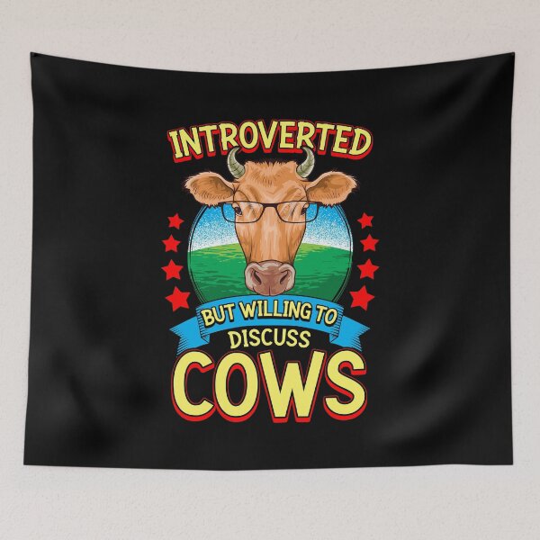 Item preview, Funny Introverted But Willing To Discuss Cows designed and sold by perfectpresents.