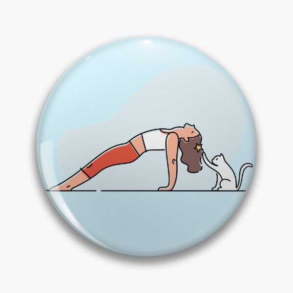 Item preview, YOGA PRACTICE WITH CAT Reverse plank pose designed and sold by Trio's Stuff.