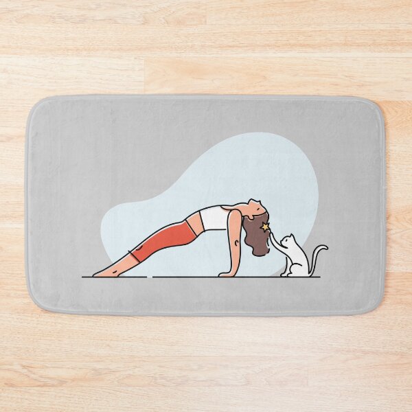 Item preview, YOGA PRACTICE WITH CAT Reverse plank pose designed and sold by Trio's Stuff.