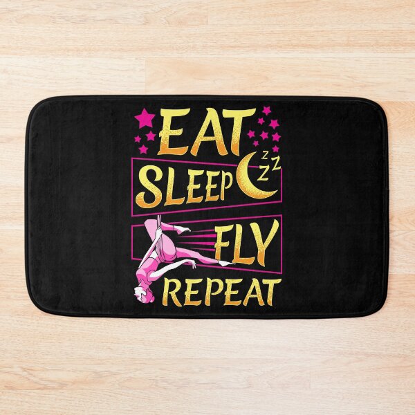 Item preview, Funny Eat Sleep Fly Repeat Aerial Yoga Silks designed and sold by perfectpresents.