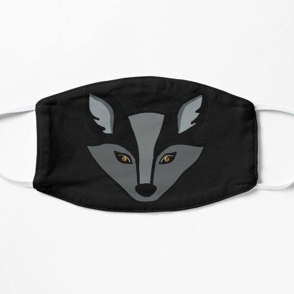 Gray Fox Face Masks Redbubble - grey fox tail roblox id