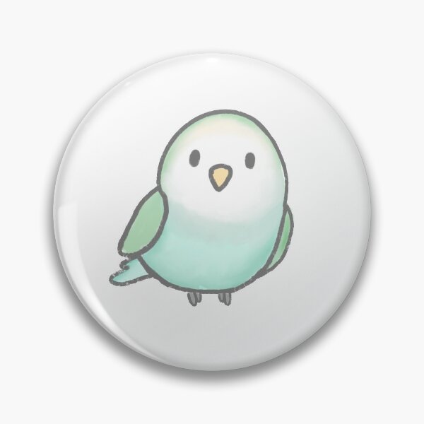 Item preview, Biko the Fat Cutie White-faced Sea Green Lovebird Parrot designed and sold by Sabbycreates.