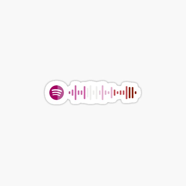 I Wanna Be Your Girlfriend Girl In Red Spotify Code Sticker By Enbybailey Redbubble