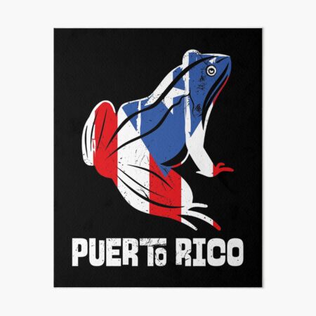 Distressed Style Puerto Rico Frog Gift Design Rico! Shirt