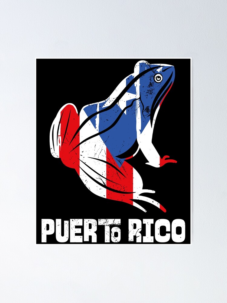 Distressed Style Puerto Rico Frog Gift Design Rico! Shirt