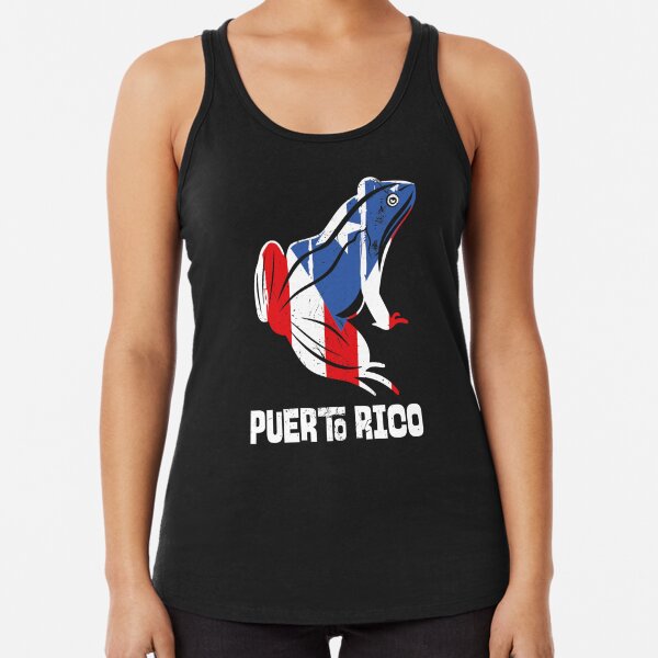 Distressed Style Puerto Rico Frog Gift Design Rico! Shirt