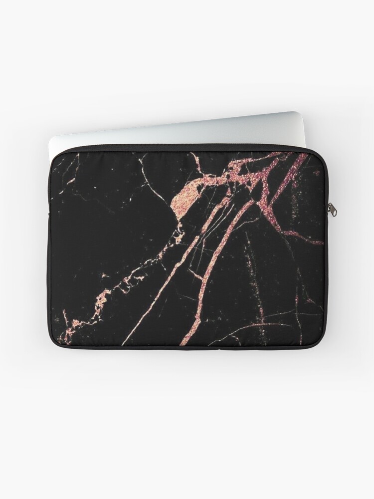 rose gold black marble