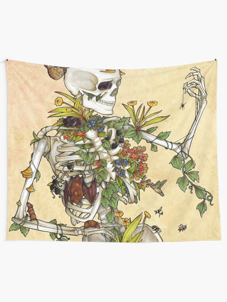 Alternate view of Bones and Botany Tapestry