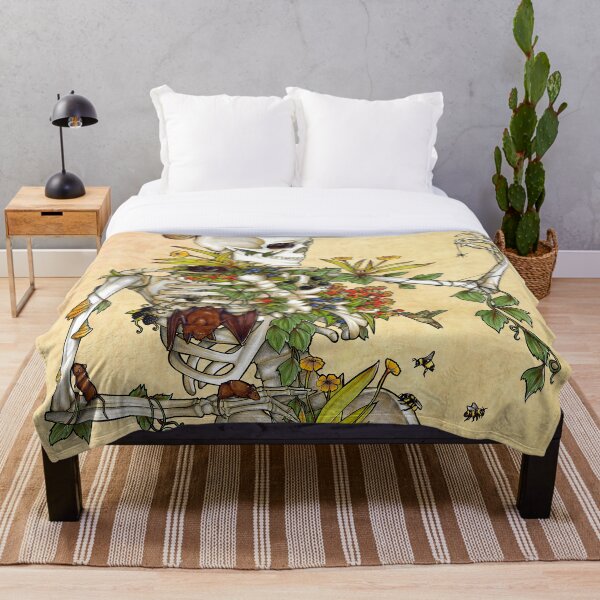 Bones and Botany Throw Blanket