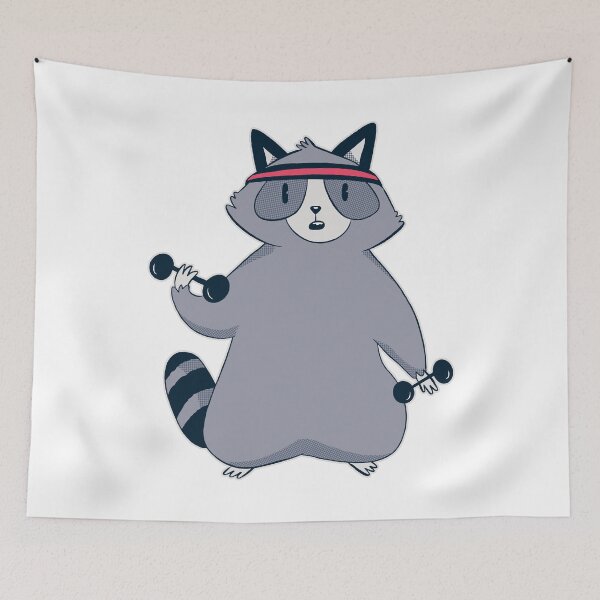 Item preview, Fitness raccoon designed and sold by DerSenat.