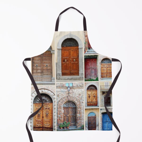 Italian Wooden Door Collage Apron