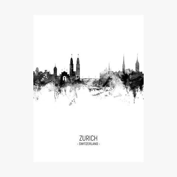 Item preview, Zurich Switzerland Skyline designed and sold by ArtPrints.