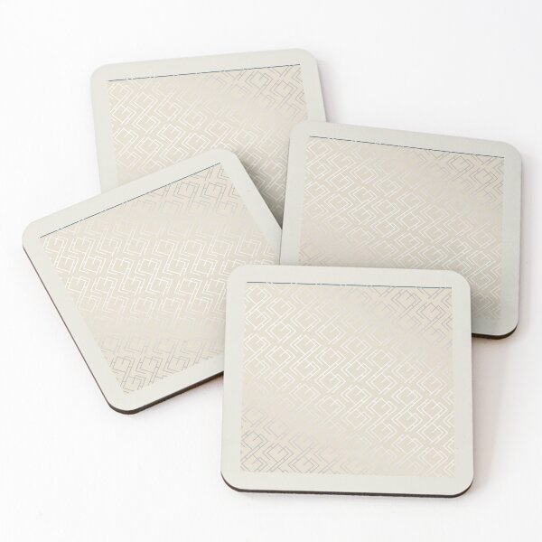 Item preview, Modern Diagonal Maze Pattern in Ivory designed and sold by simplydesignart.