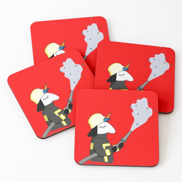 Item preview, fire fighter unicorn designed and sold by LaDaDi.