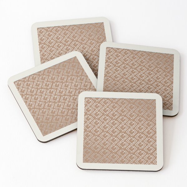 Item preview, Modern Diagonal Maze Pattern in Cinnamon designed and sold by simplydesignart.