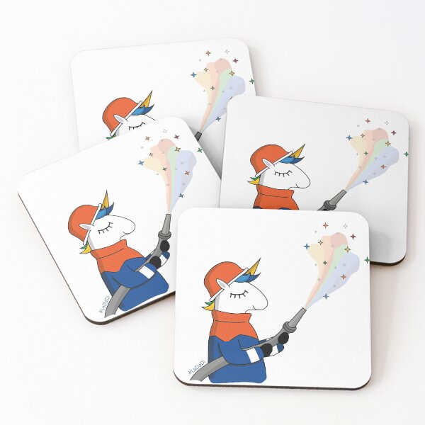 Item preview, fire fighter unicorn in training designed and sold by LaDaDi.