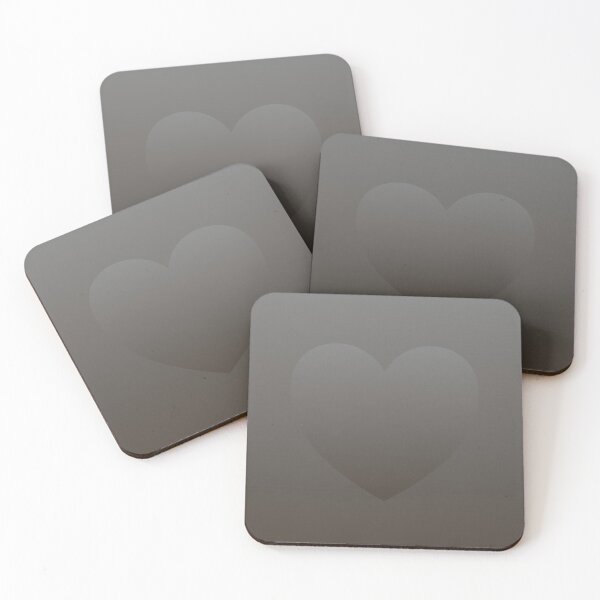 Item preview, Central heart motif on cool taupe background  designed and sold by PetaJaneHome.