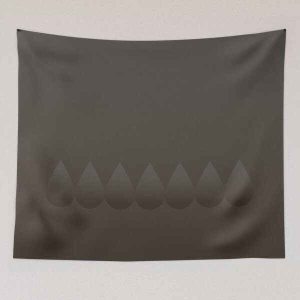 Item preview, Teardrop pattern on cool gradient taupe designed and sold by PetaJaneHome.