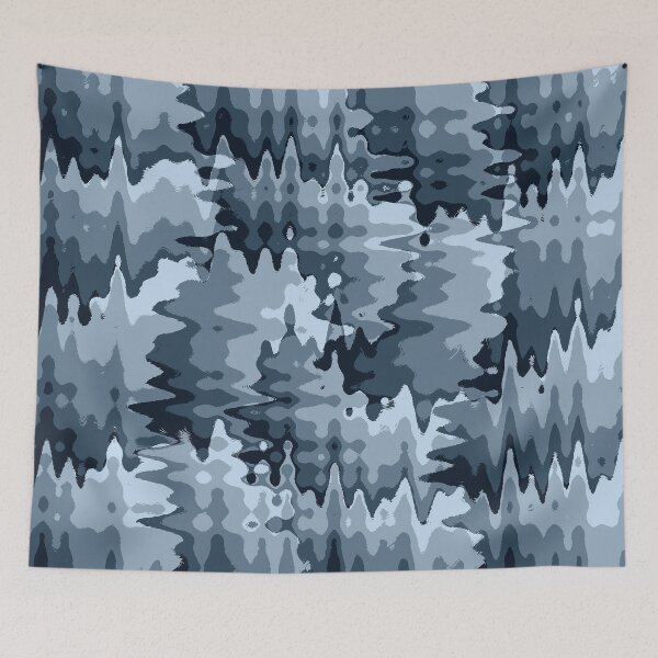 Item preview, Blue zig zag distorted strips designed and sold by CreativeGriffin.