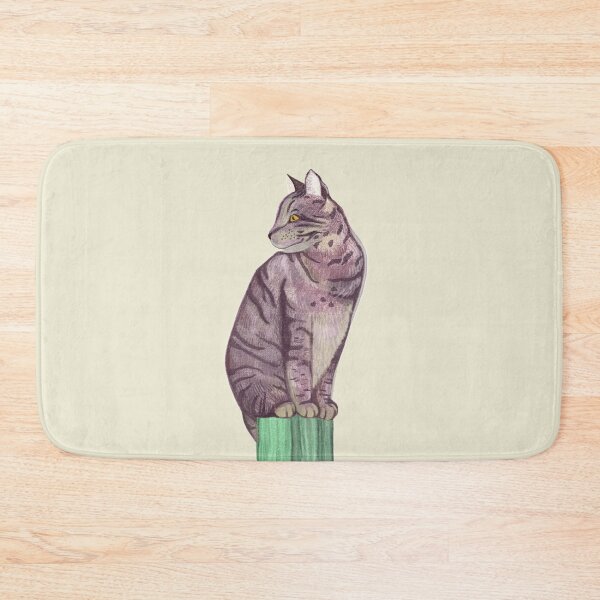 Item preview, Curious wild purple cat designed and sold by KrollQueen.