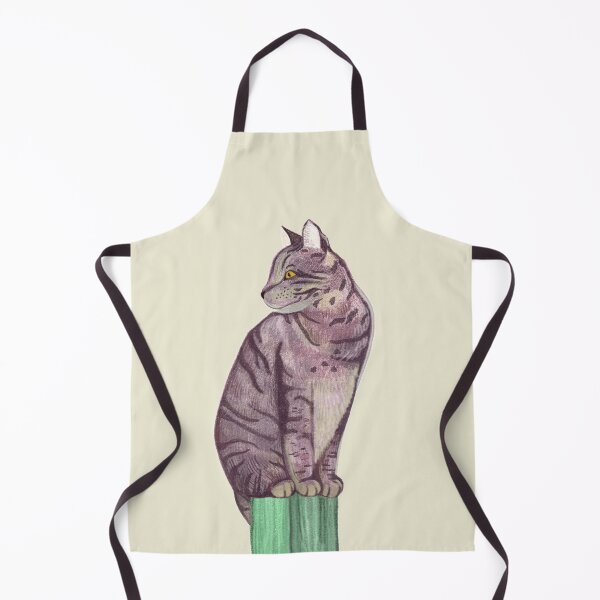 Item preview, Curious wild purple cat designed and sold by KrollQueen.